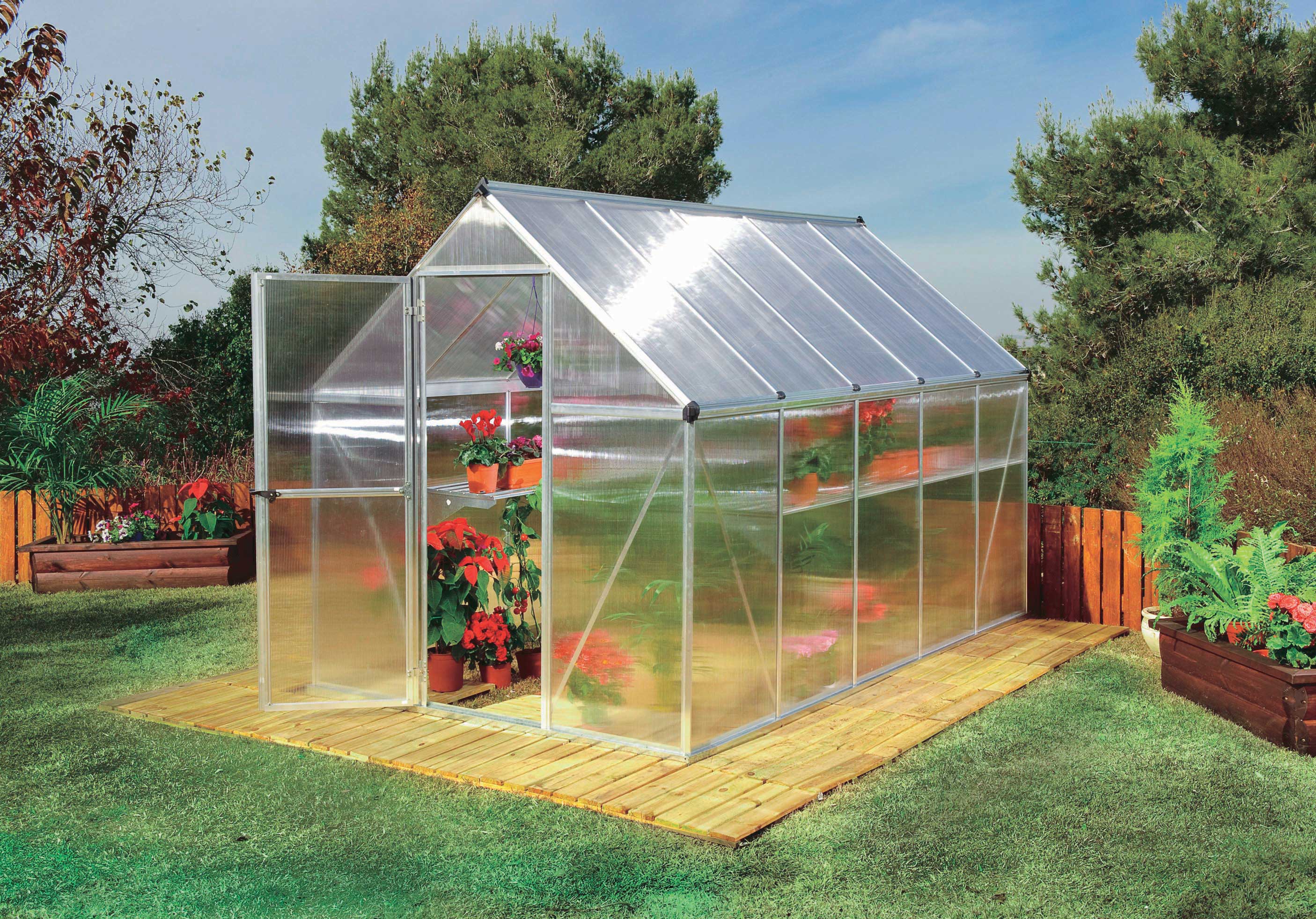 Mythos Opaque Polycarbonate Greenhouse helps maintain ideal temperature lev...
